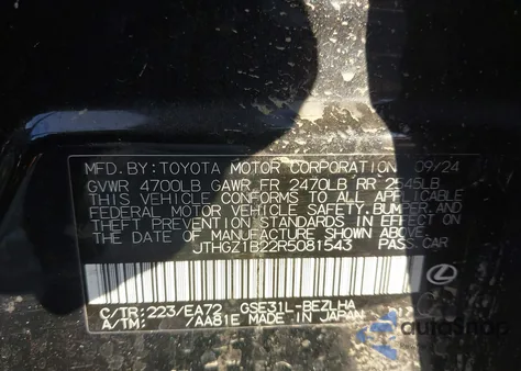 2024 Lexus Is 350 F Sport from USA, damaged, VIN JTHGZ1B22R5081543